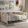 Modern Solid Wood Daybed, Multifunctional, Twin Size, White