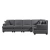 Sectional Modular Sofa with 2 Tossing cushions and Solid Frame for Living Room