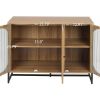 Storage Cabinet with Glass Door, Sideboard Buffet Cabinet for Kitchen,Dining Room, Walnutcolor