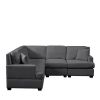 Sectional Modular Sofa with 2 Tossing cushions and Solid Frame for Living Room