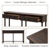 Console Table Sofa Table Easy Assembly with Two Storage Drawers and Bottom Shelf for Living Room, Entryway (Espresso)