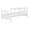 Modern Solid Wood Daybed, Multifunctional, Twin Size, White