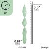 Green Taper Candles Set of 2 -8.8 inch Candles Sticks