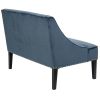 44" Settee,Polyester Fabric Rich Upholstery Modern Style For Living room,Blue