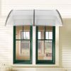 HT-200 x 100 Household Application Door & Window Rain Cover Eaves Canopy Silver & Gray Bracket