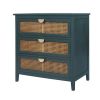 3 Drawer Cabinet,Natural rattan,American Furniture,Suitable for bedroom, living room, study