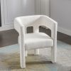 Contemporary Designed Fabric Upholstered Accent Chair Dining Chair for Living Room, Bedroom, Dining Room, Beige