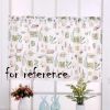 Cute Short Kitchen Curtain Rod Pocket Cafe Curtain Bedroom Window Drapes, Green, 55x24 inch