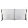 HT-200 x 100 Household Application Door & Window Rain Cover Eaves Canopy Silver & Gray Bracket