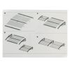 HT-200 x 100 Household Application Door & Window Rain Cover Eaves Canopy Silver & Gray Bracket