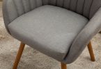 Tuchico Contemporary Fabric Accent Chair, Gray