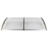 HT-200 x 100 Household Application Door & Window Rain Cover Eaves Canopy Silver & Gray Bracket