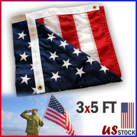 American US Flag Heavy Duty Nylon Double Stitching Embroidered USA Banner Flags (Option: US Flag-Multi color)