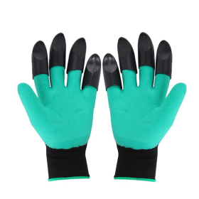 Garden Gloves With Claws Waterproof Garden Gloves For Digging Planting Breathable Gardening Gloves For Yard Work (Option: Green-1pair)