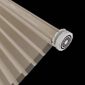 WELLSOURCE No Drill 2"Shangri-la Shades Tension Inside Mount Expansion Window Blind,Custom Size (Color: Beige)