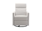 Modern Upholstered Rocker Nursery Chair Plush Seating Glider Swivel Recliner Chair, Beige