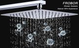 Shower System Shower Faucet Combo Set Wall Mounted with 10" Rainfall Shower Head and handheld shower faucet, Chrome Finish with Brass Valve Rough-In